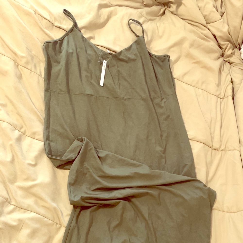 Olive green maxi dress